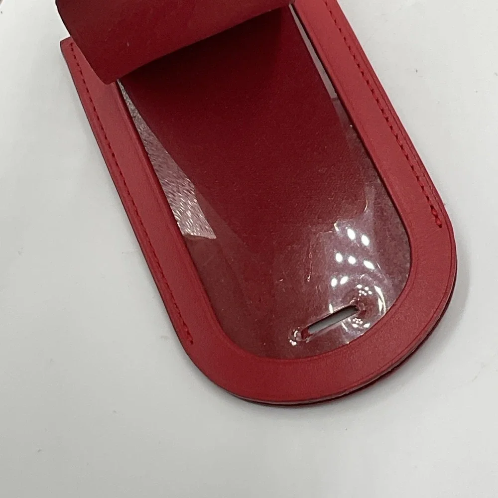 Levenger Leather Luggage Tag Red Color - Set Of 2